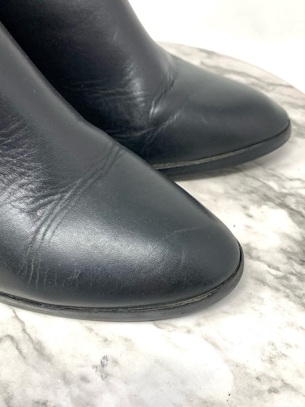 Louise Et Cie Vasca Black Leather & Suede Ankle Boot with Buckle 8 Preppy Chic - Picture 10 of 16